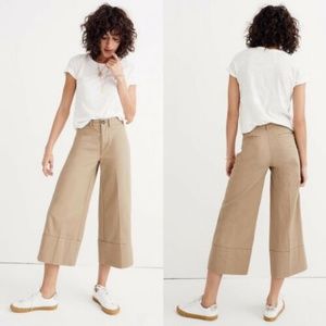 Madewell 32 Langford Wide-Leg Crop Pants in Light